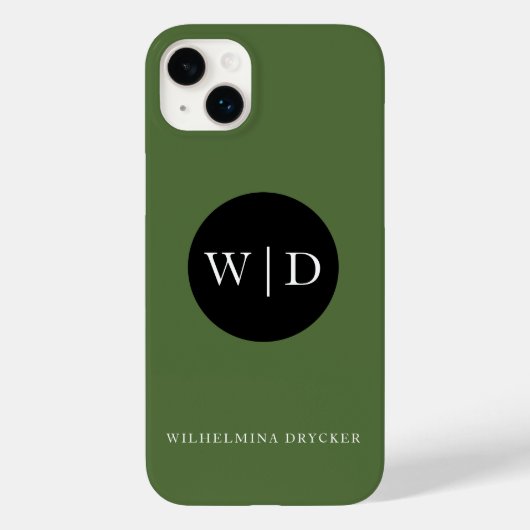 Persoonlijke naam met monogram Case-Mate iPhone case (Achterkant)