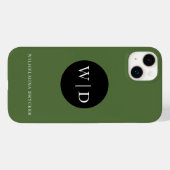 Persoonlijke naam met monogram Case-Mate iPhone case (Achterkant (horizontaal))