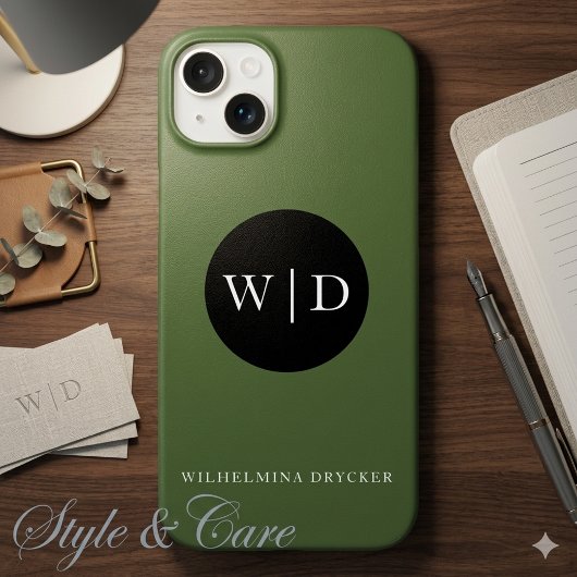 Persoonlijke naam met monogram Case-Mate iPhone case