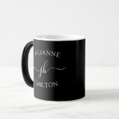 Persoonlijke naam met monogram mok (Voorkant links)