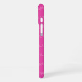 Persoonlijke naam met patroon, Eenvoudig monogram iPhone Hoesje (Linkerkant)