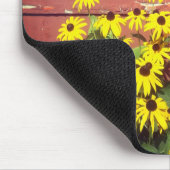 Persoonlijke naam met Rustic Wood & Flowers Muismat (Hoek)