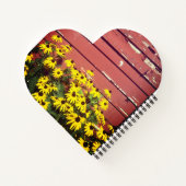 Persoonlijke naam met Rustic Wood & Flowers Notitieboek (Achterkant)