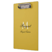 Persoonlijke naam met stijlvol monogram M goud Klembord (Links)