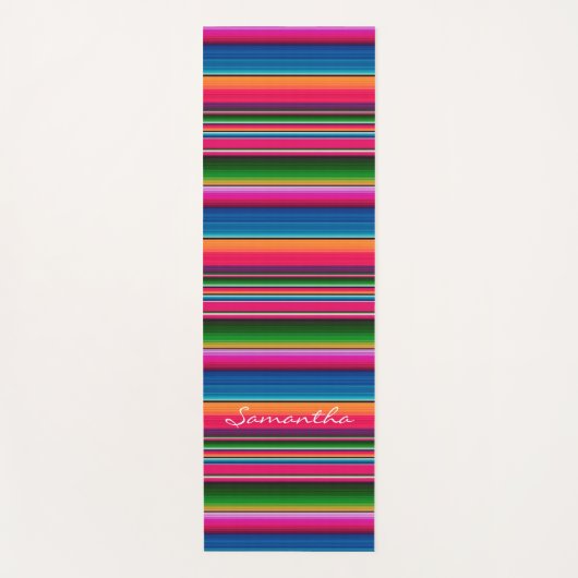 Persoonlijke naam Mexicaans handschrift kleurig Yogamat (Voorkant)