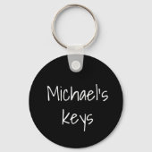 Persoonlijke naam Mijn sleutels Sleutelhanger (Achterkant)