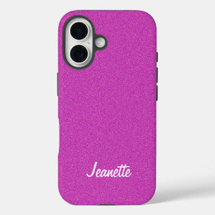 Persoonlijke naam minimalistisch warmroze iPhone 16 hoesje