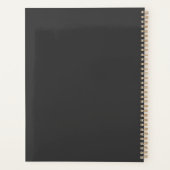 Persoonlijke naam Minimalistische Zwarte Witte Abs Planner (Achterkant)