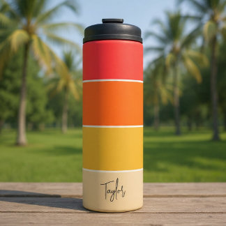 Persoonlijke naam modern eenvoudig en trendy thermosbeker