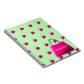 Persoonlijke naam Modern Groen Notitieboek (Rechterzijde)