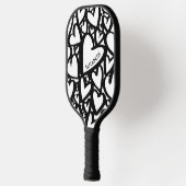 Persoonlijke naam modern hartpatroon pickleball paddle (Links)