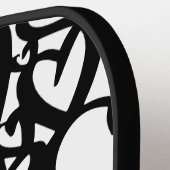 Persoonlijke naam modern hartpatroon pickleball paddle (Links Detail)