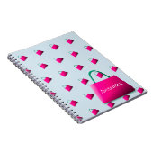 Persoonlijke naam Modern Pastel Blue Notitieboek (Rechterzijde)