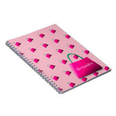 Persoonlijke naam Modern Pink Notitieboek (Rechterzijde)