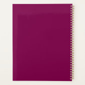Persoonlijke naam moderne elegante wijnkleur planner (Achterkant)