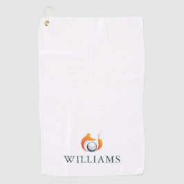 Persoonlijke naam Moderne vos en bal Golfhanddoek