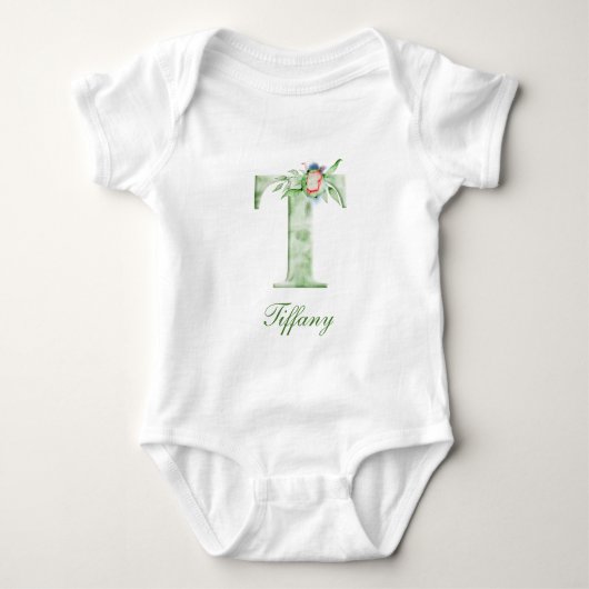 Persoonlijke Naam Monogram | Babybody Romper (Voorkant)