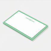 Persoonlijke naam Monogram Beginletters Groen Post-it® Notes (Schuin)