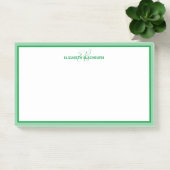 Persoonlijke naam Monogram Beginletters Groen Post-it® Notes (Kantoor)