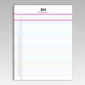 Persoonlijke naam monogram genummerde lijst notiti notitieblok
