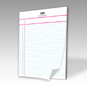 Persoonlijke naam monogram genummerde lijst notiti notitieblok