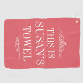 Persoonlijke naam | Monogram golfhanddoek (Horizontaal)