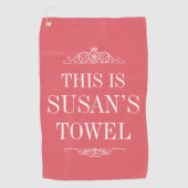 Persoonlijke naam | Monogram golfhanddoek (Voorkant)