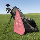 Persoonlijke naam | Monogram golfhanddoek (Groen)