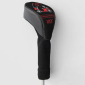 Persoonlijke naam & monogram golfhoes golfheadcover (Schuin)