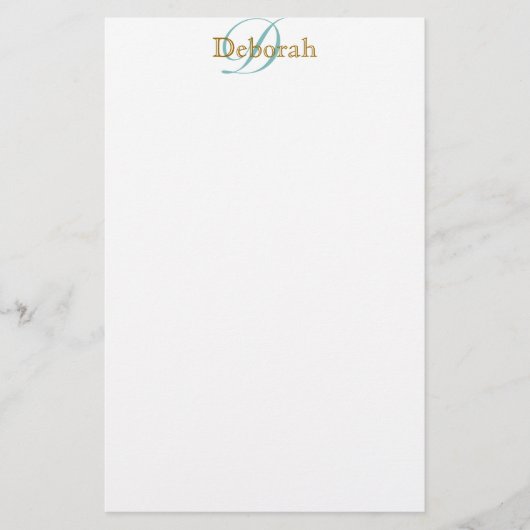 persoonlijke naam ~ monogram idea briefpapier (Voorkant)