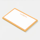 Persoonlijke naam monogram initiaal Oranje Post-it® Notes (Schuin)