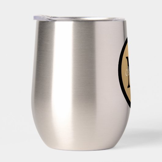 Persoonlijke naam Monogram Metallic Button Cutout (Rechts)