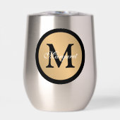 Persoonlijke naam Monogram Metallic Button Cutout (Voorkant)