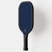 Persoonlijke naam monogram navy zwart pickleball paddle (Links)