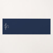 Persoonlijke naam monogram navy zwart yogamat (Voorkant (horizontaal))