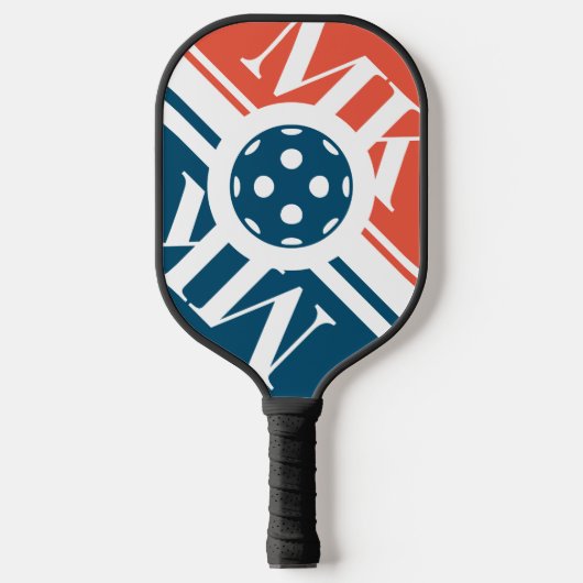 Persoonlijke naam monogram pickleball racket (Voorkant)