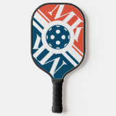Persoonlijke naam monogram pickleball racket (Achterkant)