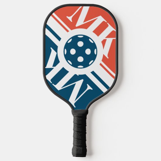 Persoonlijke naam monogram pickleball racket (Achterkant)