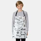 Persoonlijke naam Monogram Smock Schort (Gedragen)