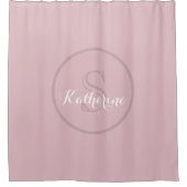 Persoonlijke naam monogram Stof Roze Douchegordijn (Voorkant)