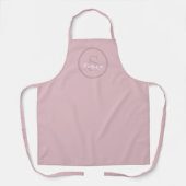 Persoonlijke naam monogram stoffig roze schort (Voorkant)