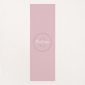 Persoonlijke naam monogram stoffig roze yogamat (Voorkant)