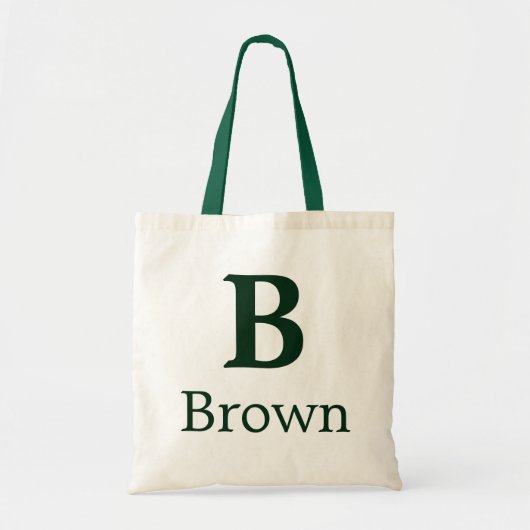 Persoonlijke naam monogram tote bag (Voorkant)