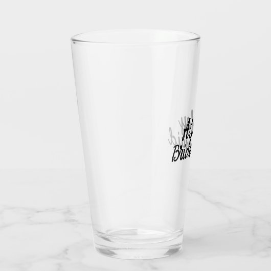 Persoonlijke naam monogram trouw bruidsmeisje Glas (Rechts)