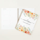 Persoonlijke naam monogram waterverf zonnige bloem planner (Display)