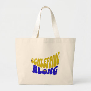 Persoonlijke naam monogram zeulen grote tote bag
