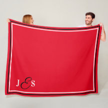 Persoonlijke naam Monogrammed Red Stadium Blanket