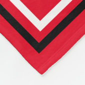 Persoonlijke naam Monogrammed Red Stadium Blanket Fleece Deken (Hoek)
