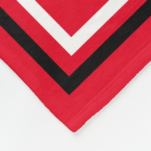 Persoonlijke naam Monogrammed Red Stadium Blanket Fleece Deken (Hoek)