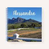Persoonlijke naam Mountain Boerderij Garden Photo  Notitieboek (Voorkant)